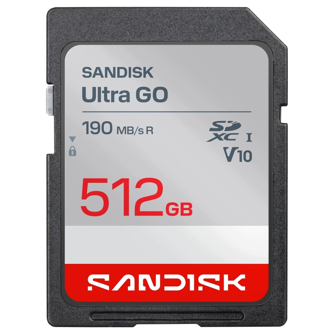 SANDISK ULTRA GO SDXC 512GB 190MB/s UHS-I Class 10 Memory Card