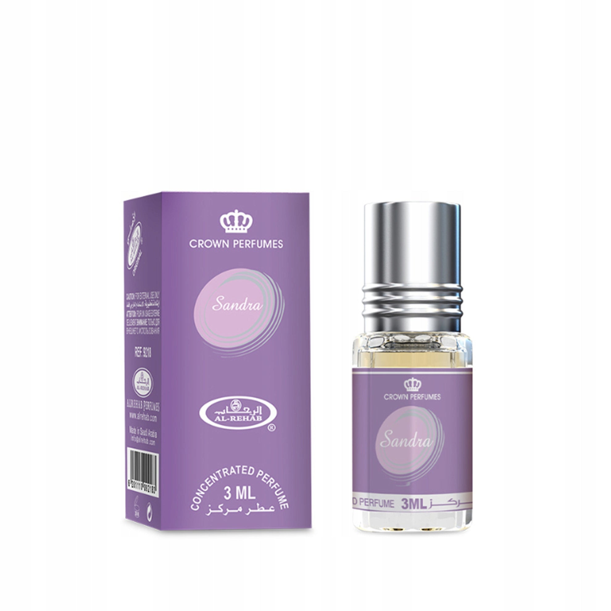 SANDRA 3 ml Arabic Perfume in Al Rehab Oil for Her EAN (GTIN) 6291110092243