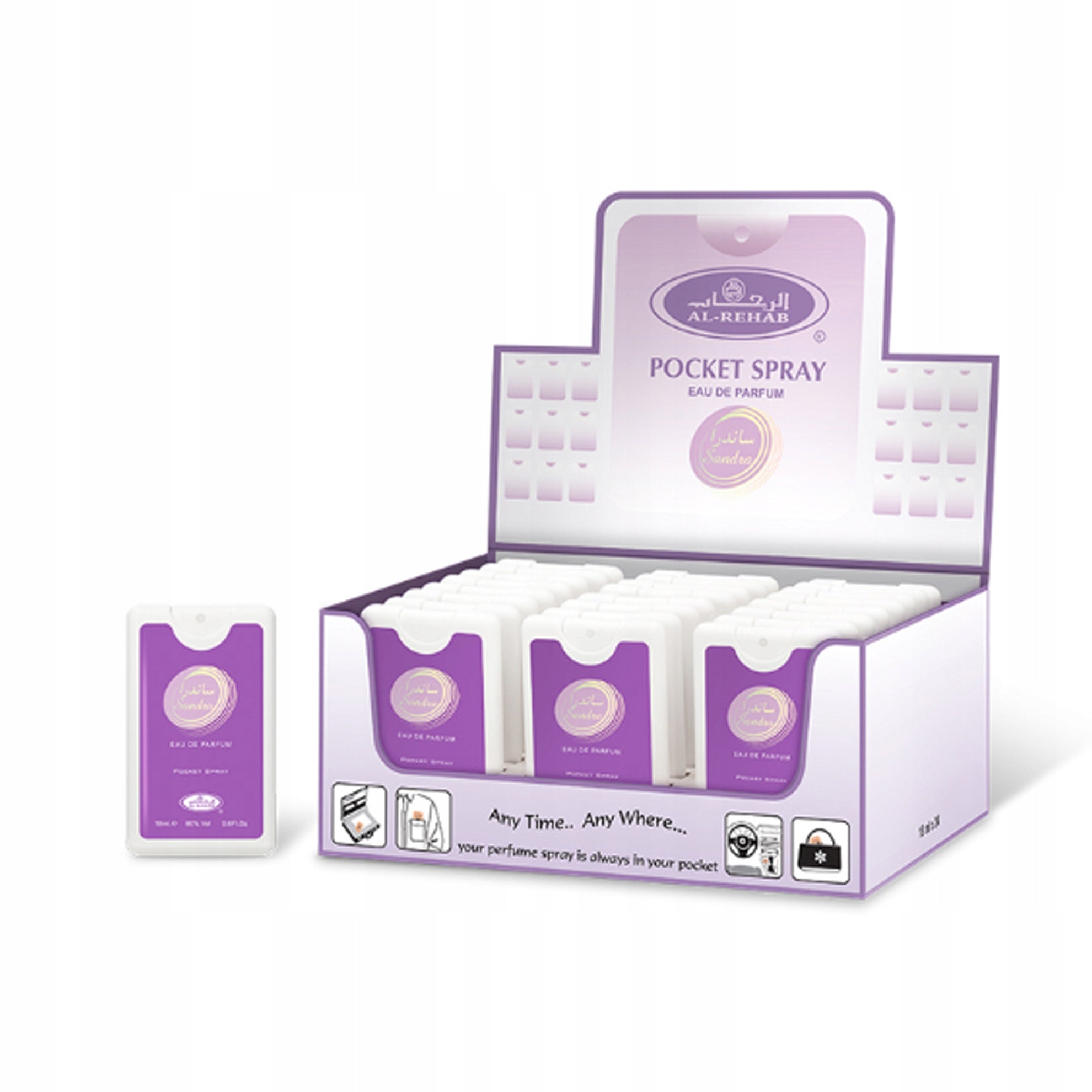 SANDRA Perfumed Water For Her Pocket Spray EDP 18 ml Al Rehab
