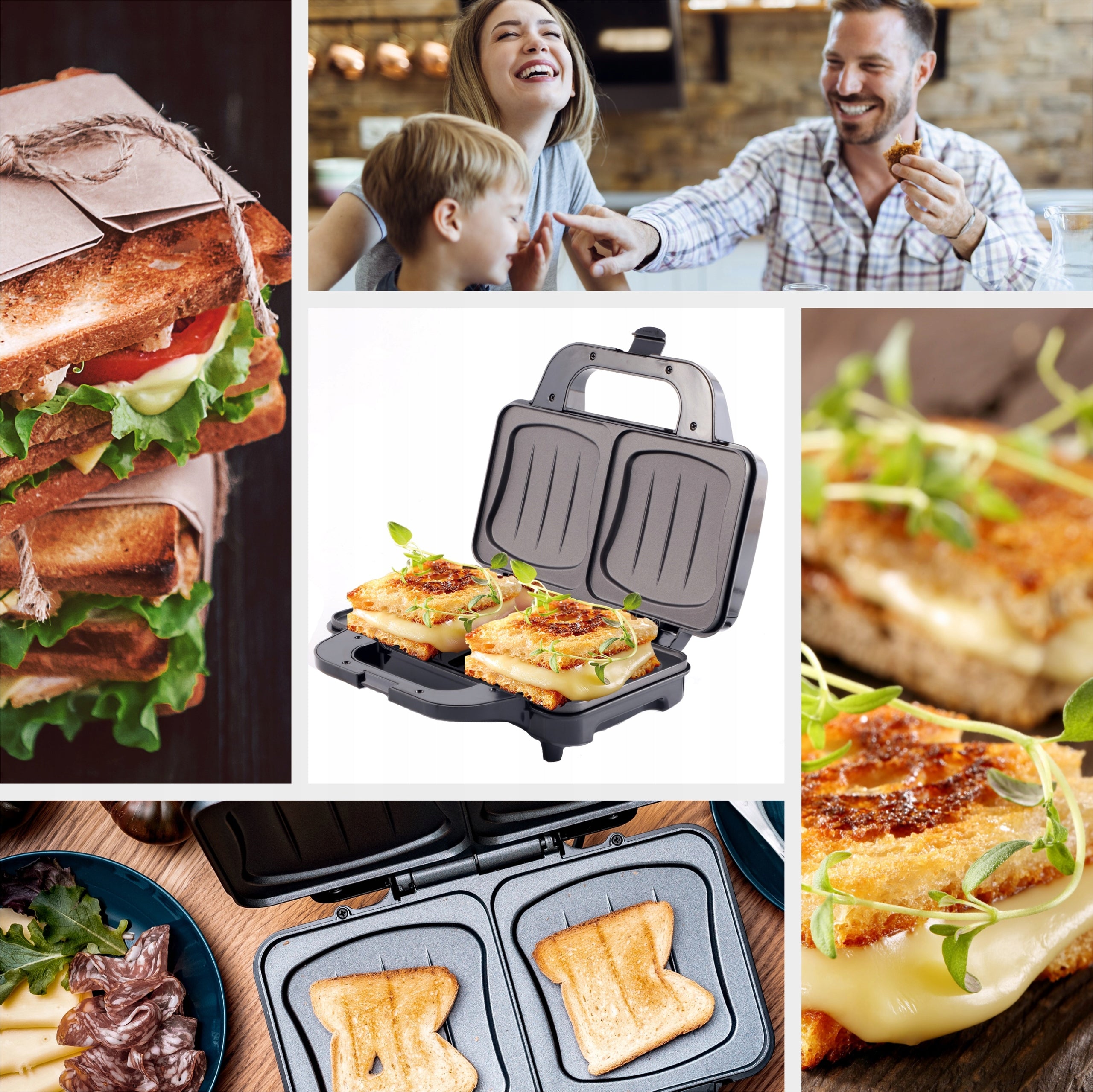 SANDWICH TOASTER ELECTRIC SANDWICH XXL COATING NON-STICK 1300W Model CR3054