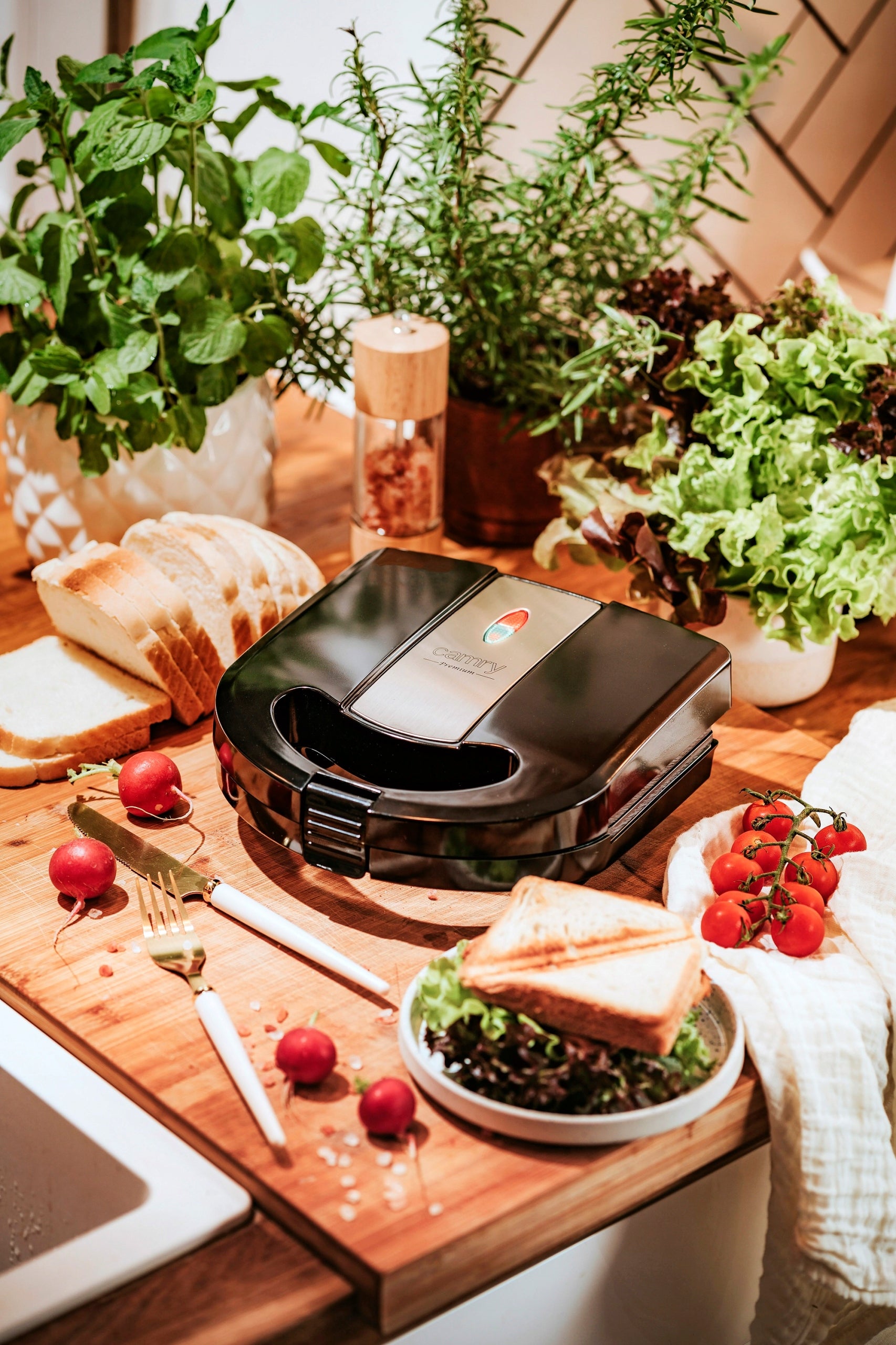 SANDWICH TOASTER GRILL PANINI PEANUT TOASTER SANDWICH 3in1 1000W Packaging status original