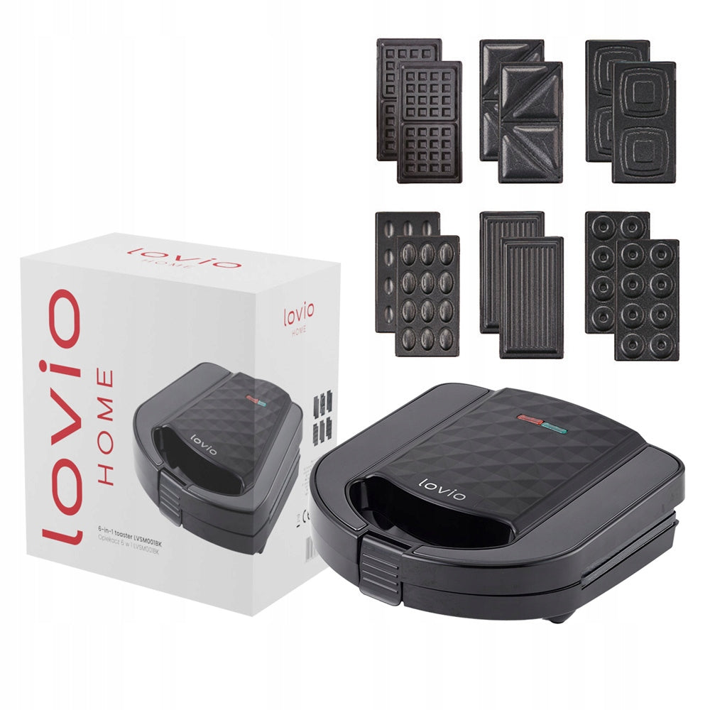 SANDWICH TOASTER KEBABA SANDWICH PEANUTS TOASTER GRILL 750W 6in1 STRONG Power rating 750 W