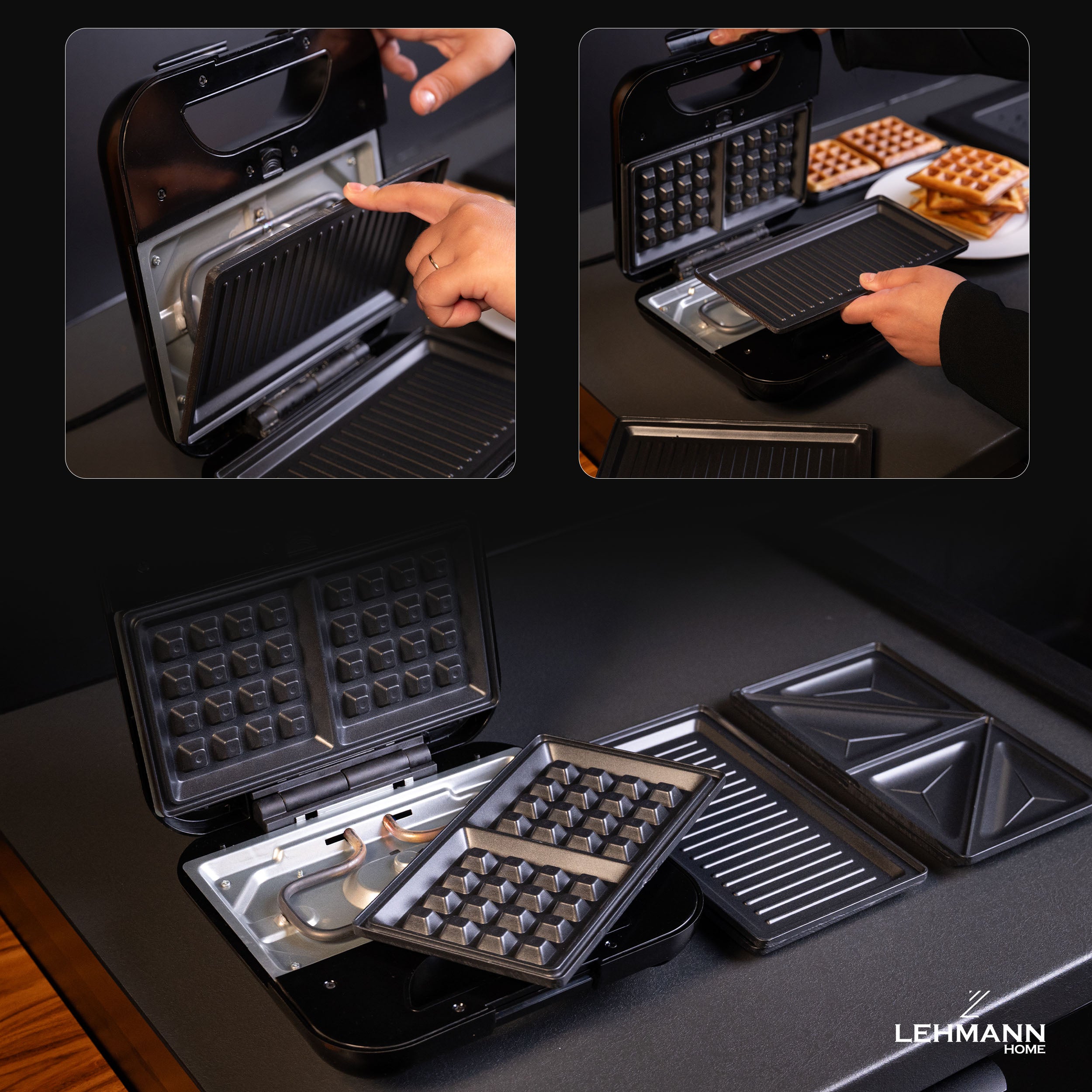 SANDWICH TOASTER SANDWICH GRILL WAFFLE IRON 3IN1 LARGE STRONG 1200 Manufacturer code OPIEKACZ DO KANAPEK TOSTER SANDWICH