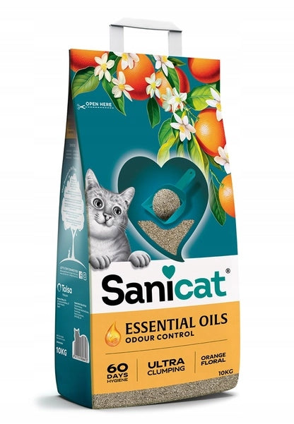 SANICAT Essential Oils Orange Floral Bentonite Flower 10l