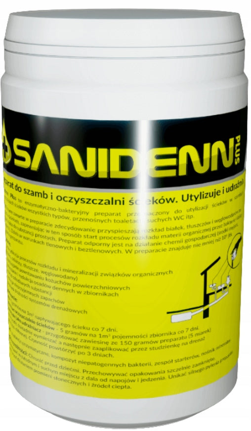 SANIDENN PLUS biopreparation bacteria for SEPTIC TANK removes sheepskin fat 900 g