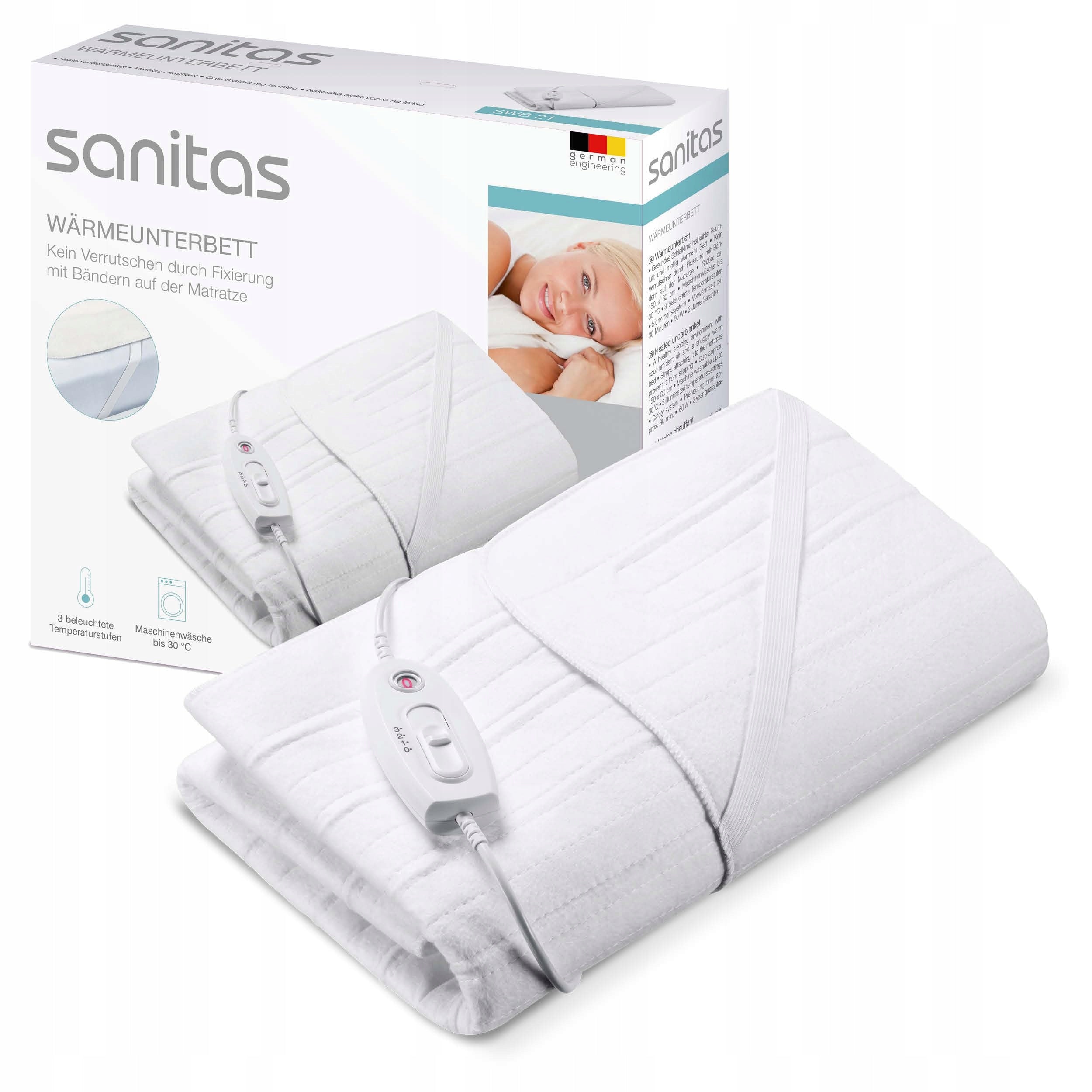 SANITAS SWB 21 Heated Soft Fiber Mattress 3 Temperature Levels