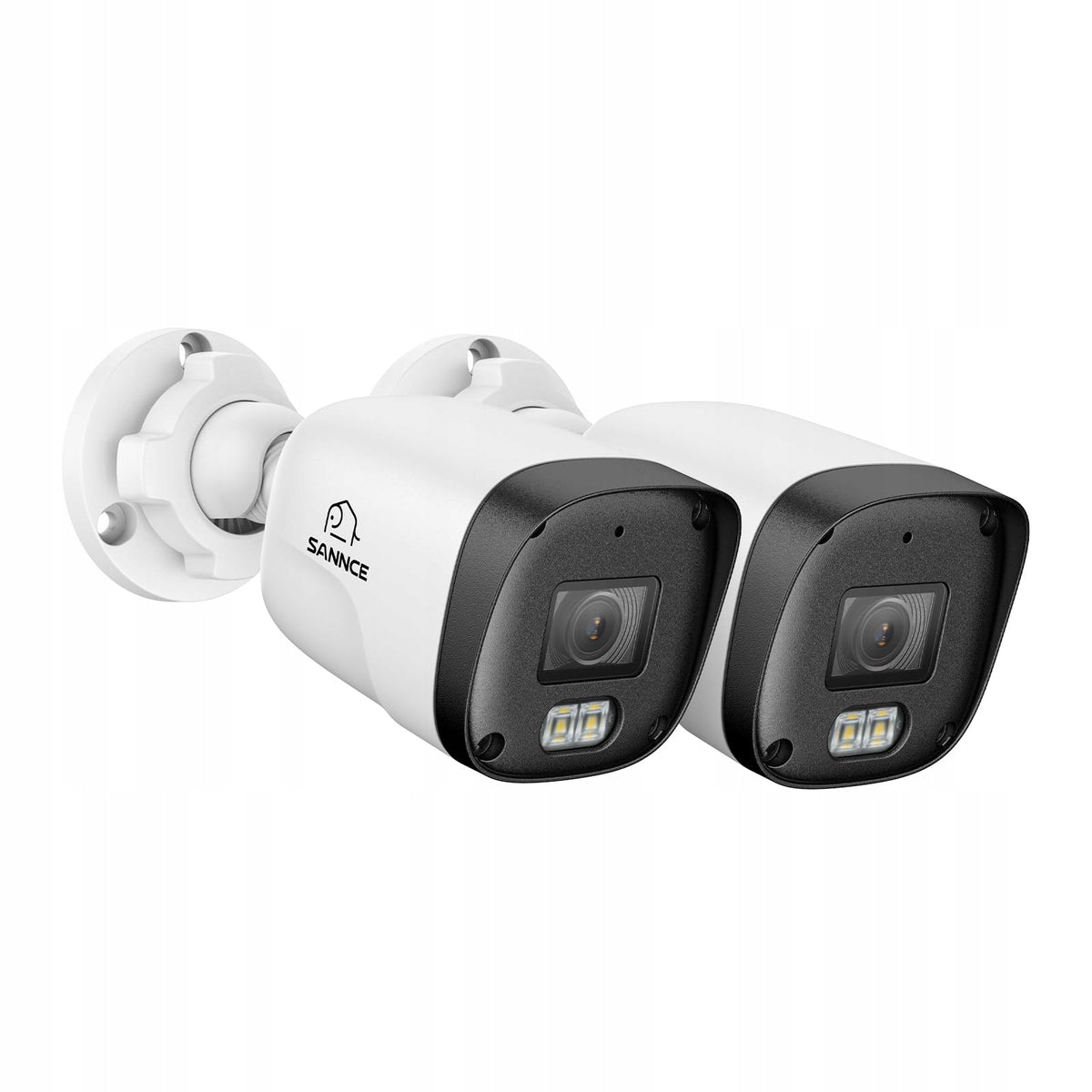 SANNCE 2 Pieces Outdoor Camera 2K 3MP Audio IP67 Night Motion Detection