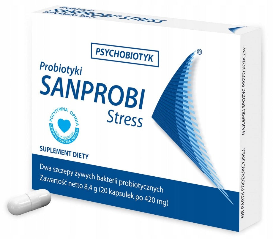SANPROBI Stress Probiotic 20 capsules Expiration date at least six months from the date of purchase