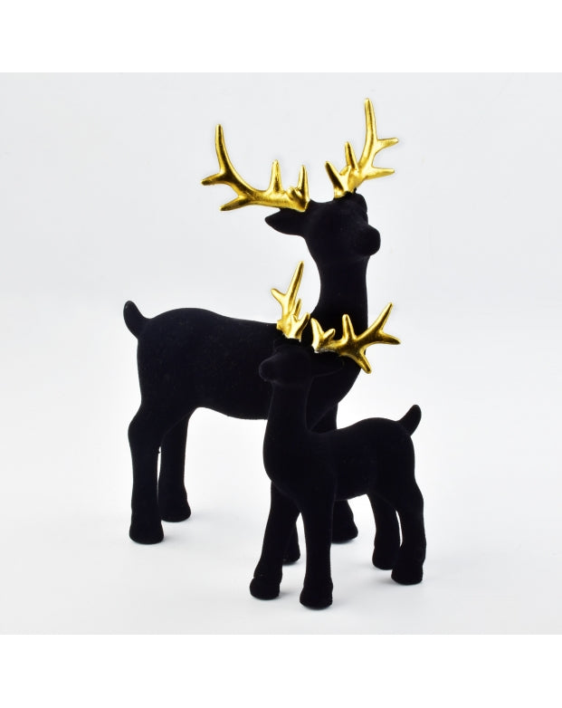 Santa Lila Hirschfigur, 19 x 11 x 5 cm 