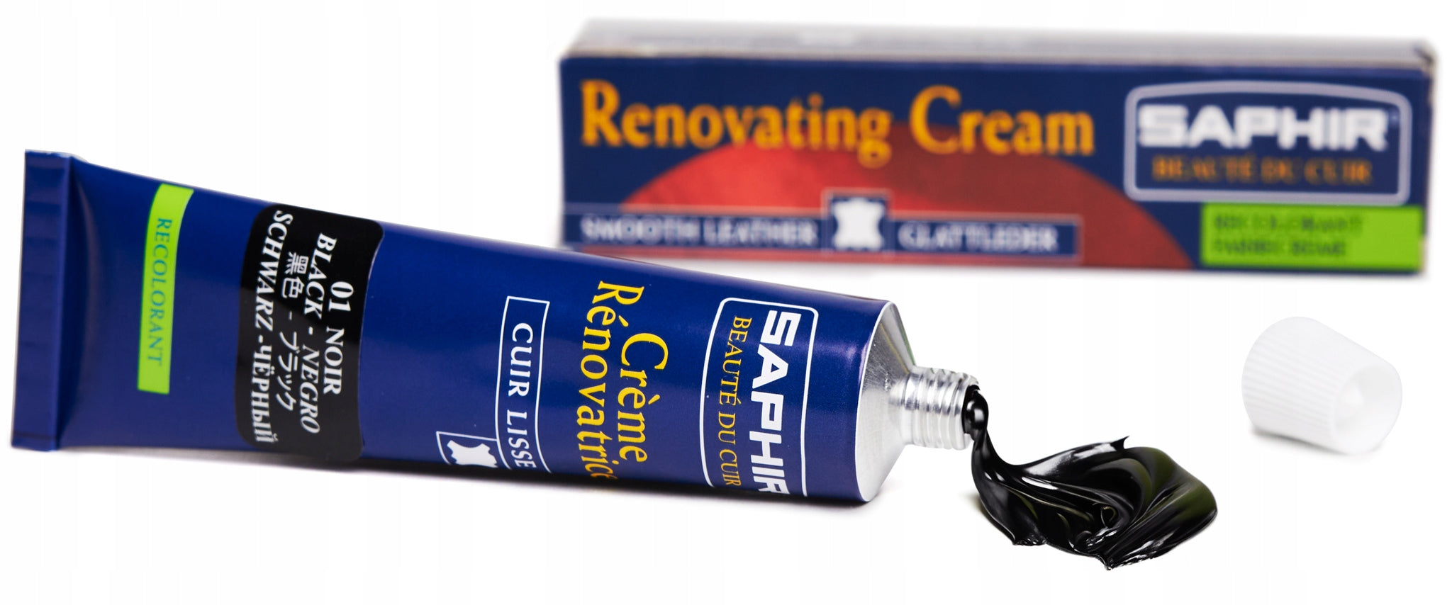 SAPHIR RENOVATING CREAM FOR LEATHER RESTORATION BLACK EAN (GTIN) 3324010851016