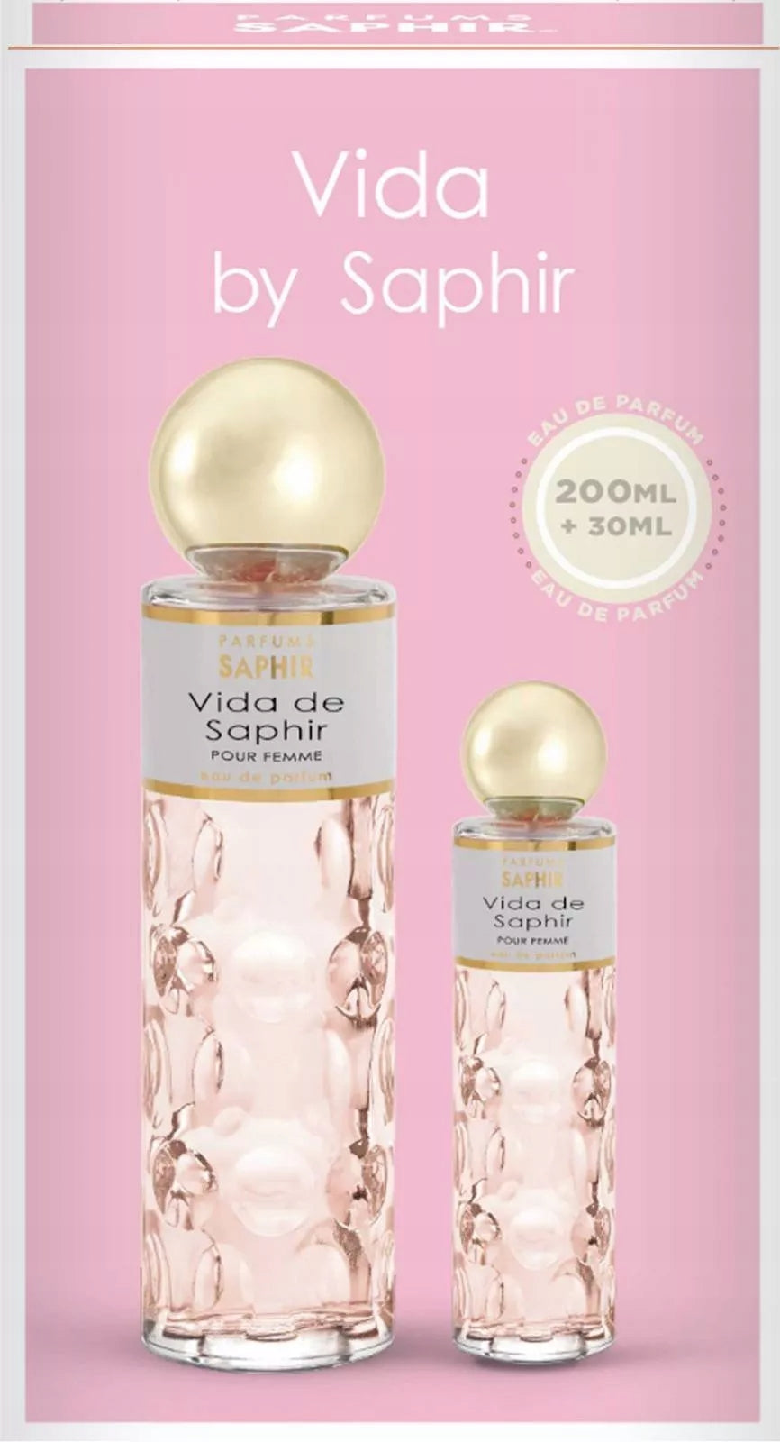 SAPHIR WOMEN VIDA Eau de Parfum gift set 200 ml + 30 ml