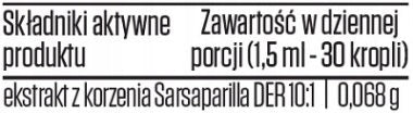 SARSAPARILLA liposomal extract MUSCLE GROWTH Flavor flavorless