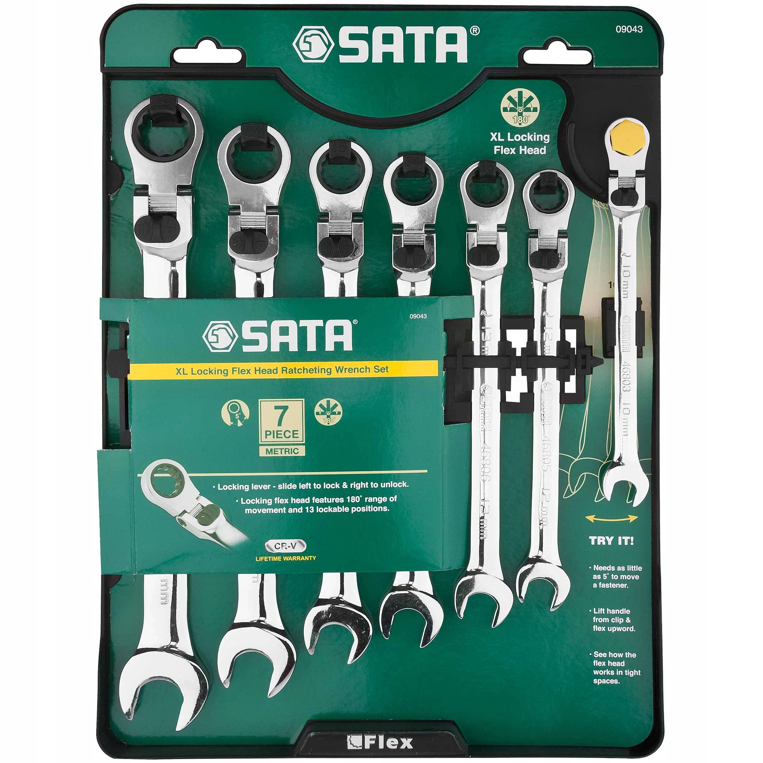 SATA FLAT EYE WRENCHES BROKEN 09043 7PCS.