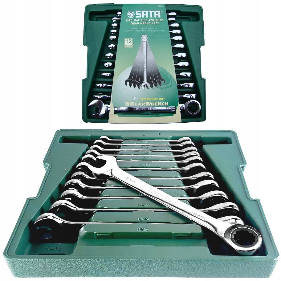 SATA FLAT RING WRENCHES WITH RATCHET CASE SET Manufacturer code 09040