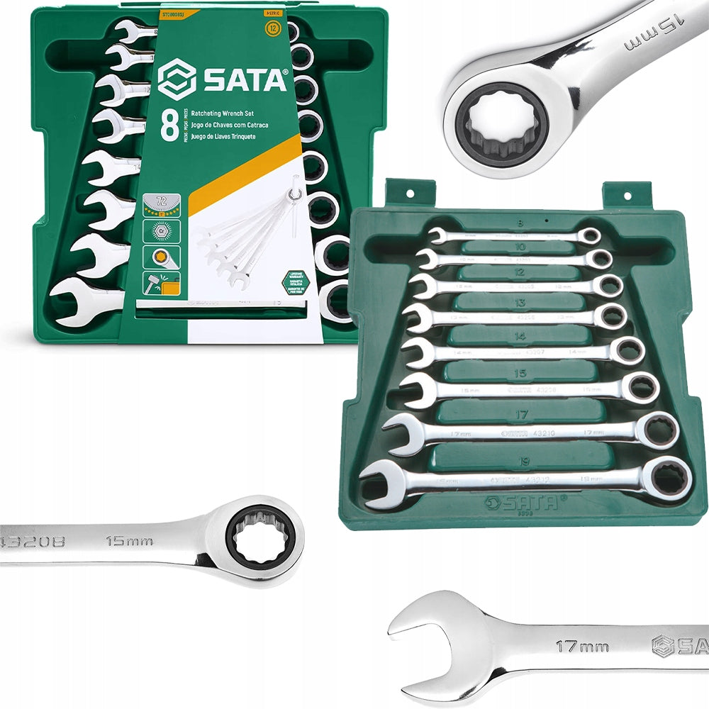 SATA Ratcheting wrench set CRV gift ST08008SJ