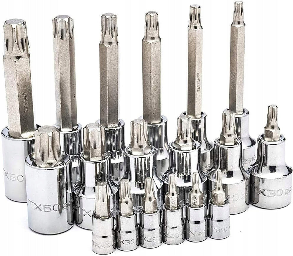 SATA SET OF 18 SOCKETS BIT 1/4", 1/2" TORX WRENCHES ST09052SJ Manufacturer code ST09052SJ