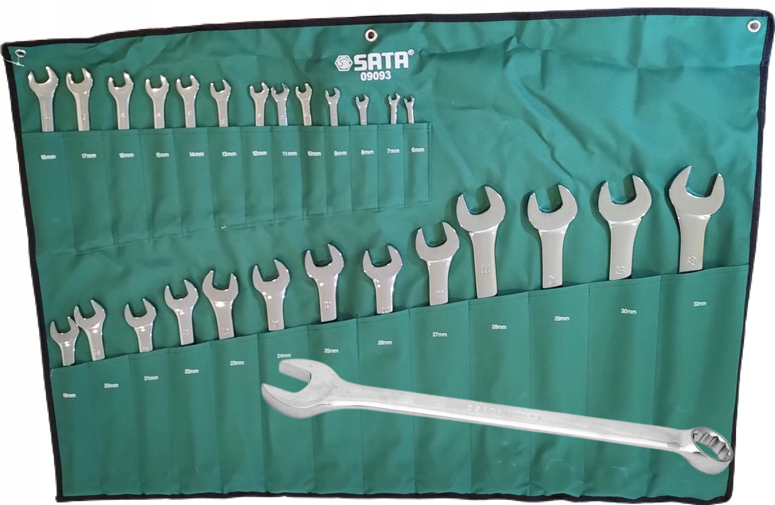 SATA SET OF FLAT-EYE WRENCHES 26 PIECES 09093 Brand SATA