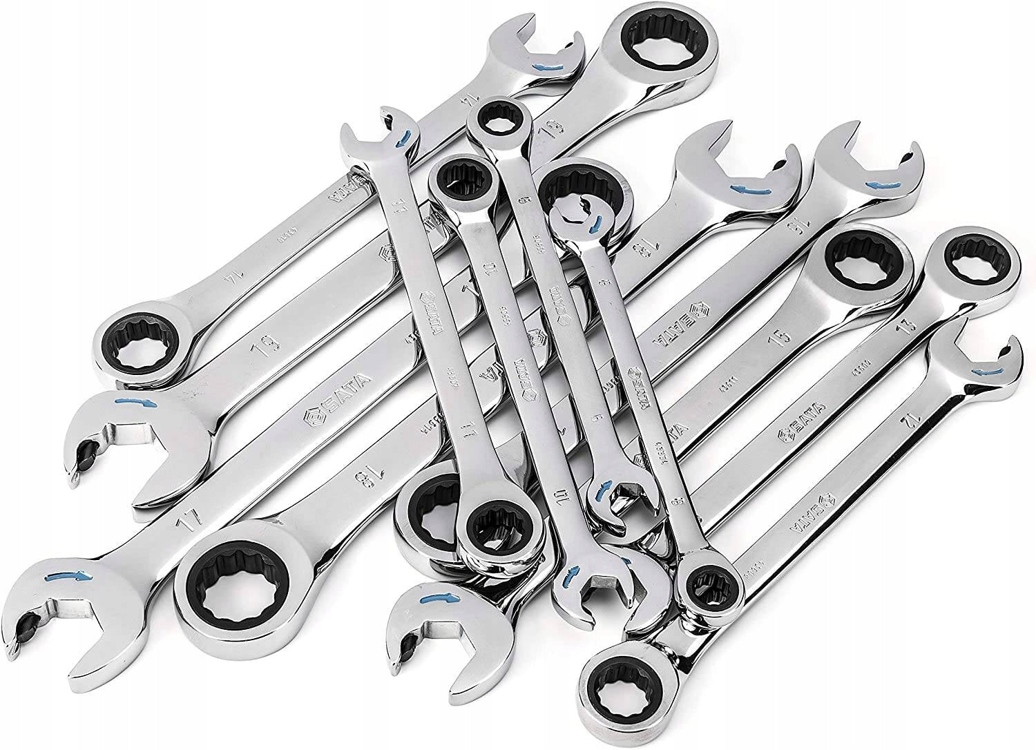 SATA Set of 12 Double Ratchet Wrenches 09066 Product weight with unit packaging 2.5 kg