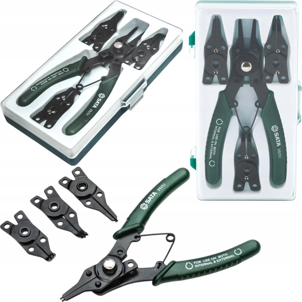 SATA Set of pliers for seger rings different tips ST09251SJ 4el.