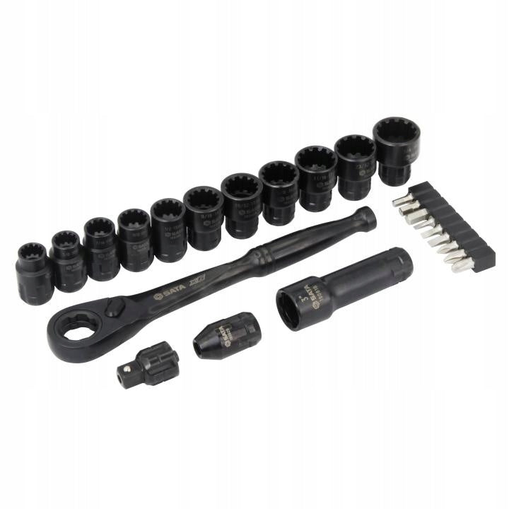 SATA Set of through socket wrenches + ratchet + ST09060G tips Number of items in the set 24