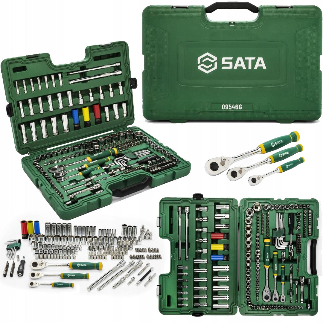 SATA Socket wrench set + accessories 1/4 1/2 3/8 180 pcs ST09546G