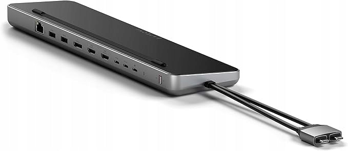SATECHI DUAL USB-C DOCKING STATION WITH 2 HDMI PORTS AND ETHERNET PORT