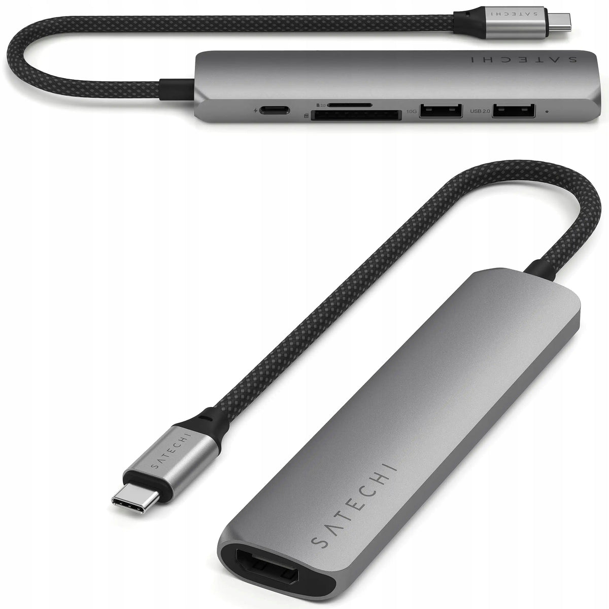 SATECHI USB-C to USB-C Adapter 2x USB-A HDMI Micro/SD Hub 6in1 Adapter