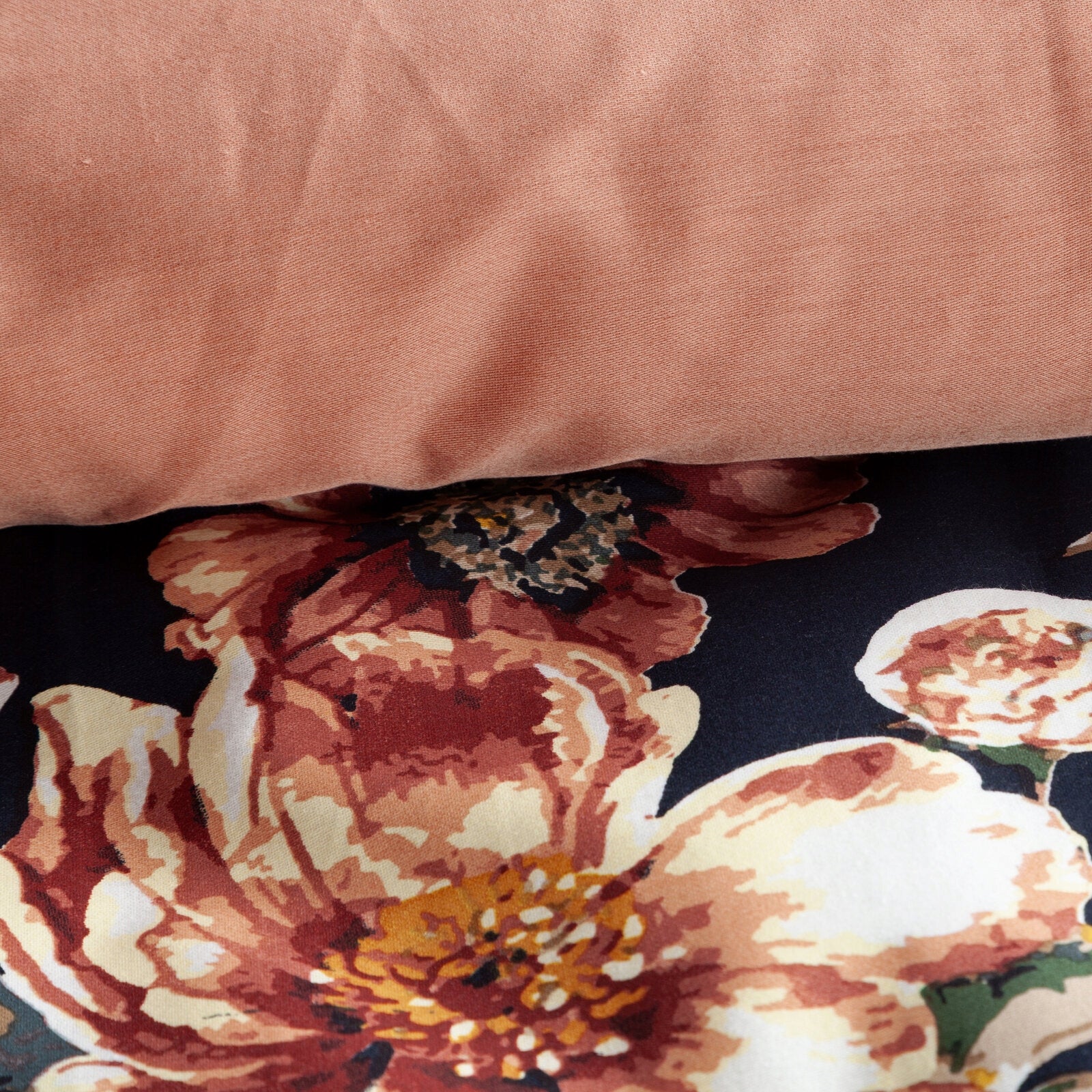 SATIN BEDDING SET SPRING 79 220 X 200 CM BLACK Comforter cover width 220 cm
