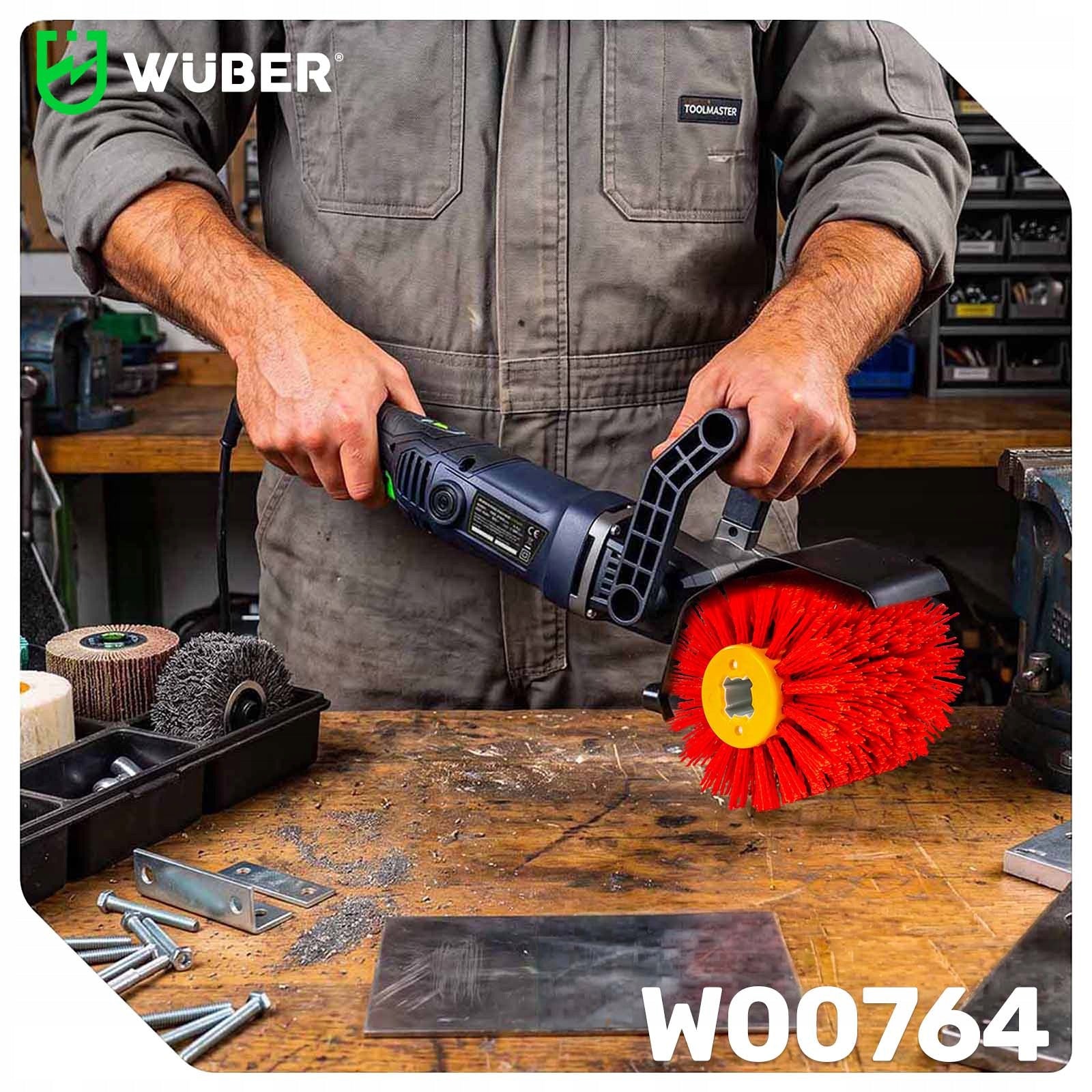 SATIN BRUSH NYLON ROLLER CYLINDRICAL GRINDING WHEEL 120x100x19 mm P80 Packaging status original