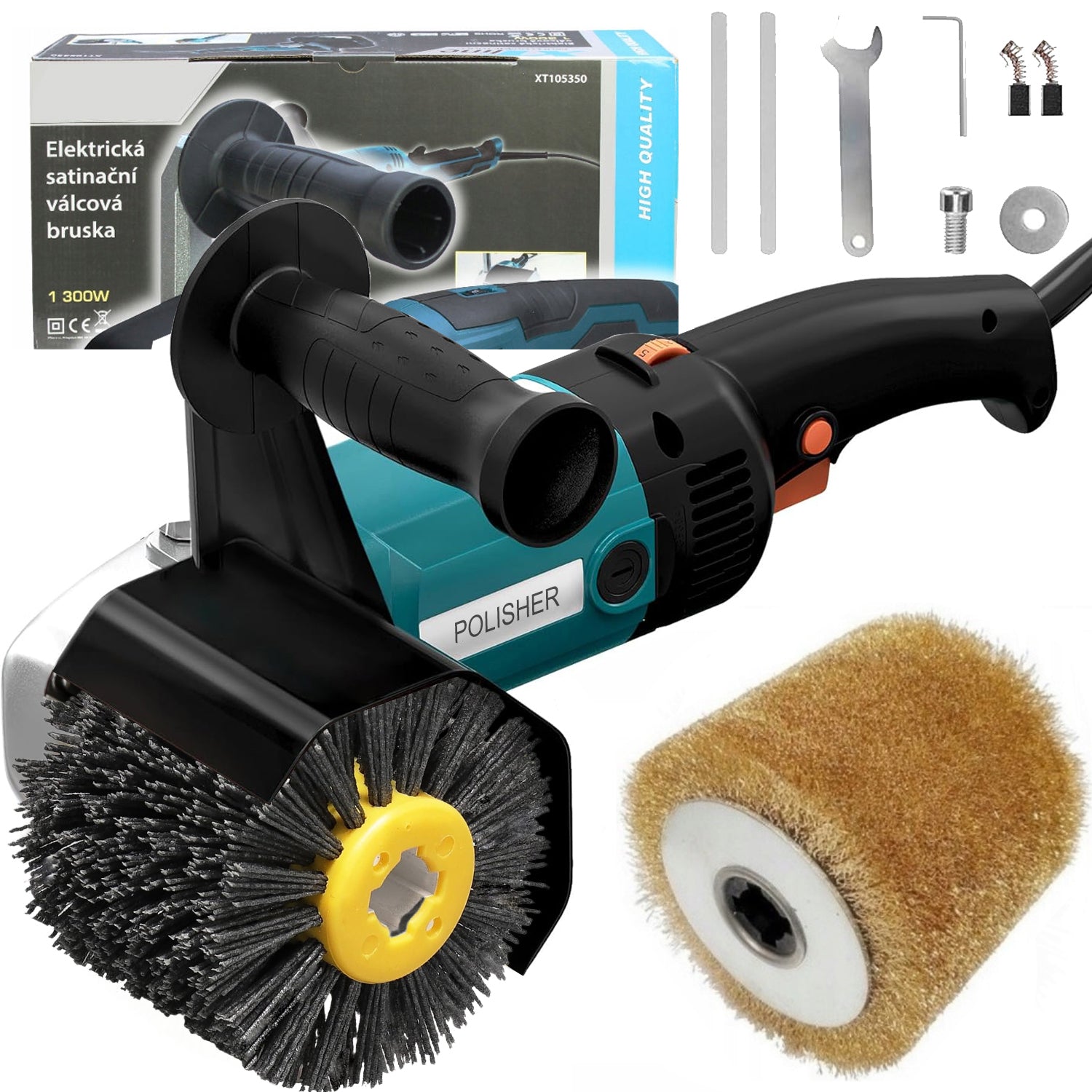 SATIN MACHINE MULTIFUNCTION ROLLER GRINDER 1400W SATIN 2BRUSHES