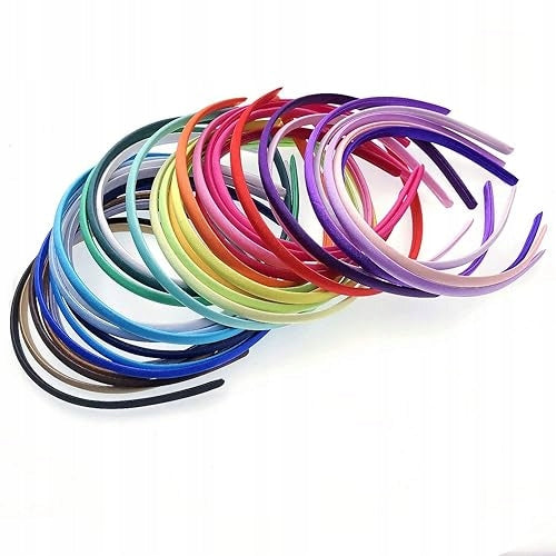 SATIN MULTICOLOR HAIRBANDS FOR GIRLS WOMEN 34 PCS