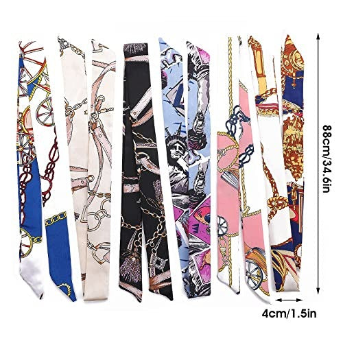 SATIN SCARF WOMEN'S NARROW ELEGANT FOR HANDBAG 12 PCS GIFT Manufacturer code SWC5908151316498