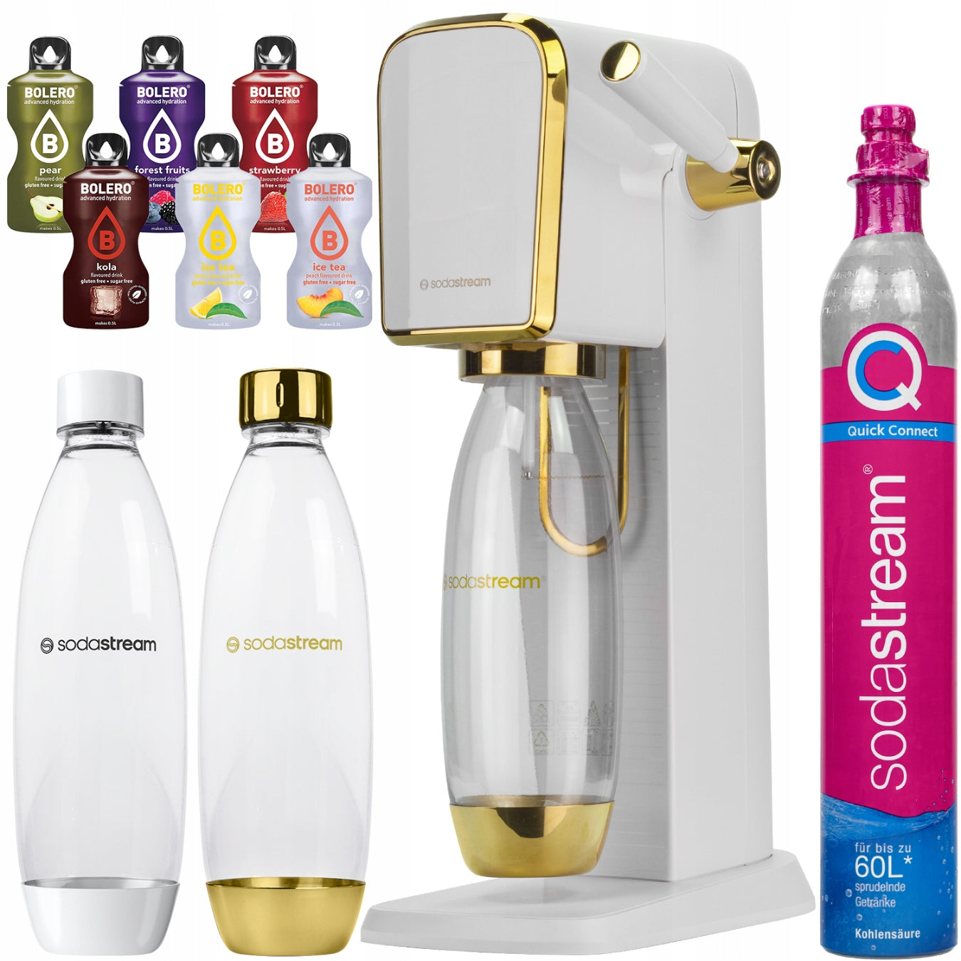 SATURATOR SODASTREAM ART WATER GASSING DEVICE BOTTLE CYLINDER CO2