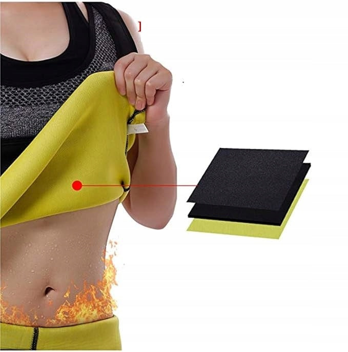 SAUNA SHIRT WOMEN'S NEOPRENE FITNESS BELLY FAT BURNING SIZE S Brand no brand