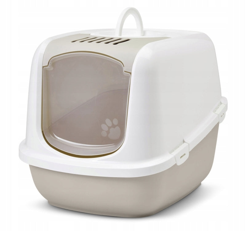 SAVIC JUMBO Cuvette cat toilet large indoor with maine coona filter beige 66,5cm