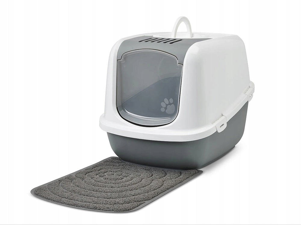 SAVIC NESTOR Jumbo Toilet for cats GREY/WHITE 66,5X48,5X46,5CM Brand Savic