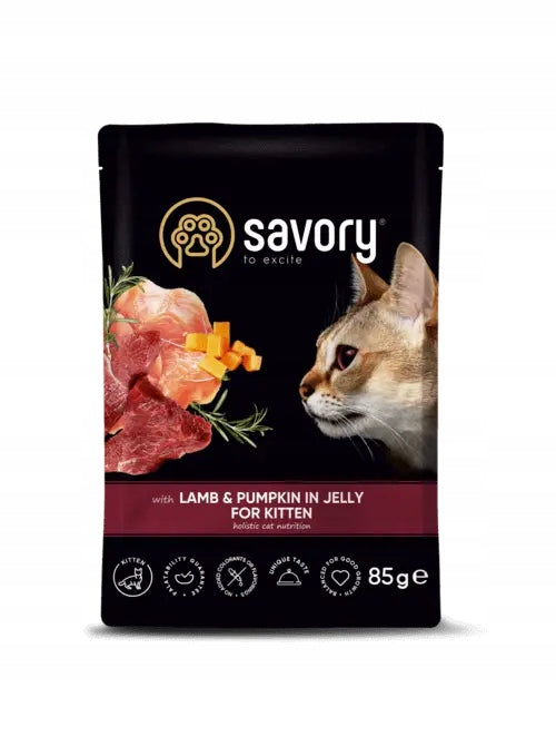 SAVORY KITTEN Kitten Food in Jelly Lamb & Pumpkin 85g Manufacturer code 04820261920086
