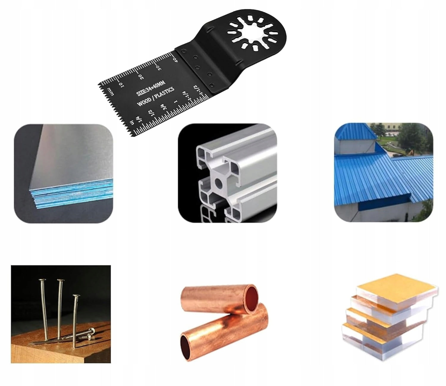 SAW BLADES FOR MULTIFUNCTION TOOL WOOD METAL PLASTIC 30 PIECES Brand no brand