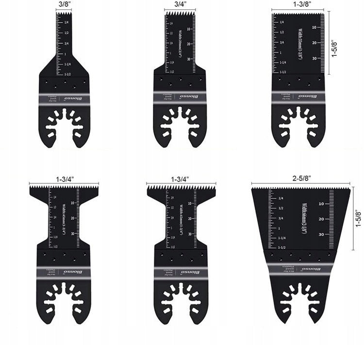SAW BLADES FOR MULTIFUNCTION TOOL WOOD METAL PLASTIC 30 PIECES Number of items in the set 30
