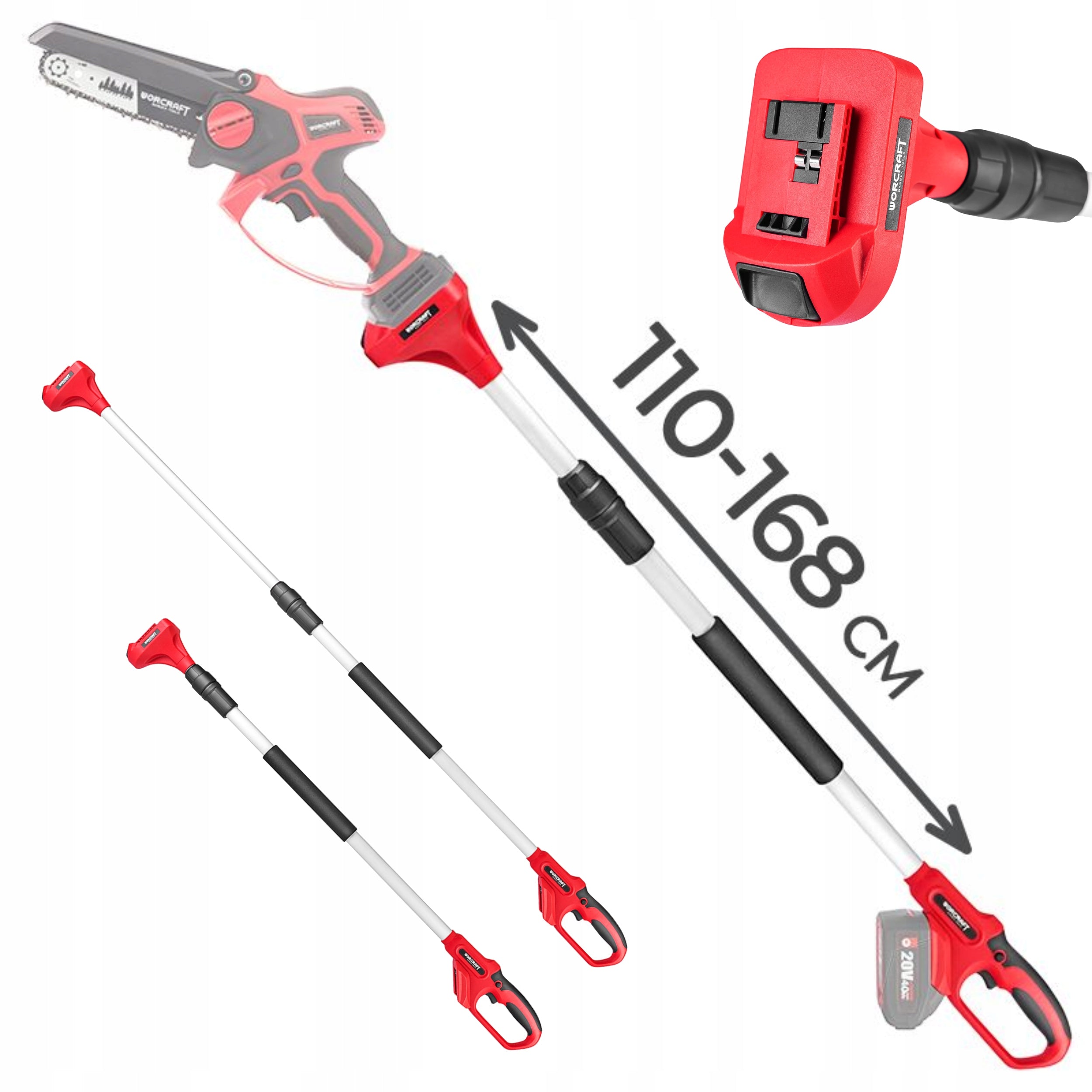 SAW BOOM EXTENSION SAW BRANCH LENGTH ADJUSTMENT 110-168 CM