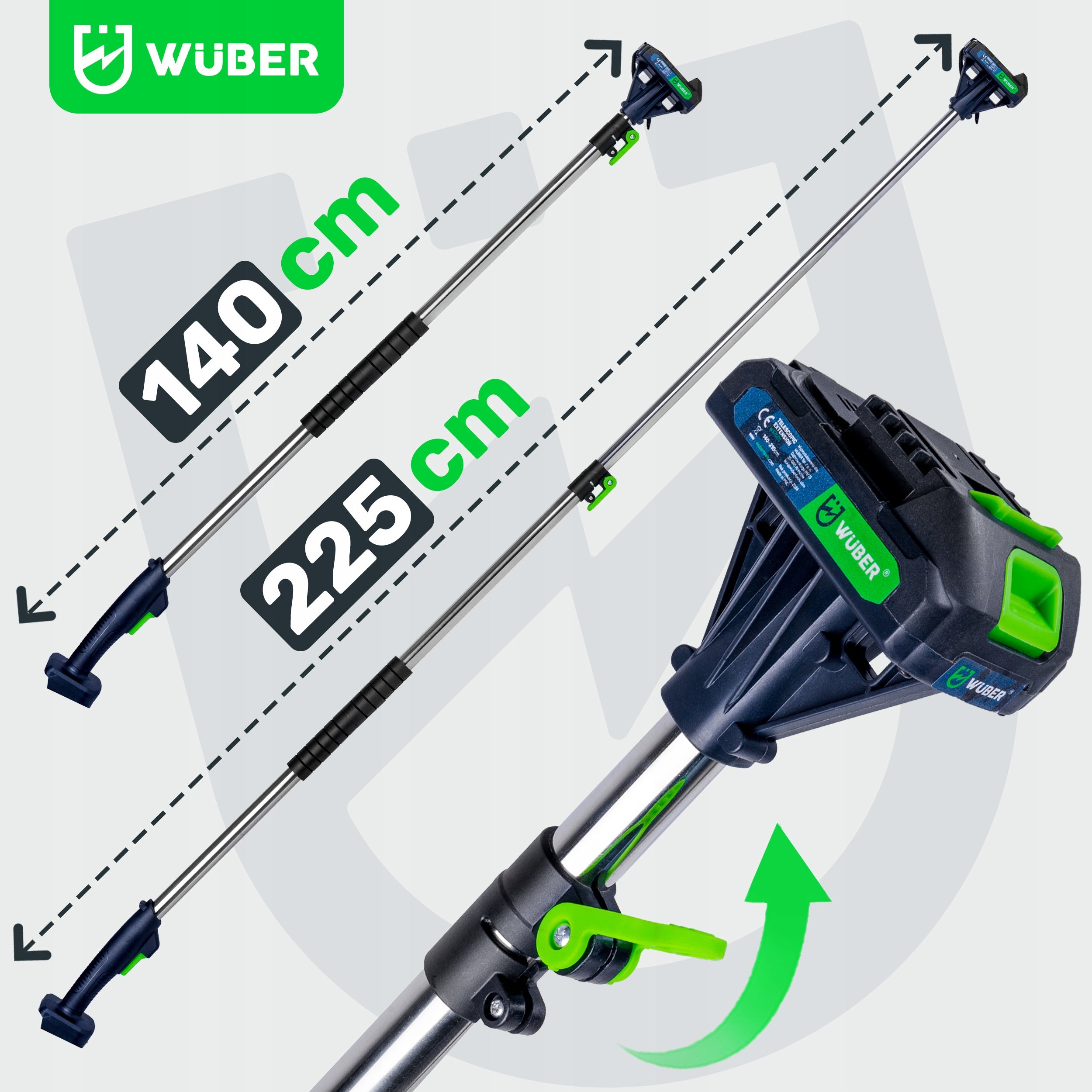 SAW BOOM EXTENSION SAW BRANCH LENGTH ADJUSTMENT 140-225 CM Brand Wuber