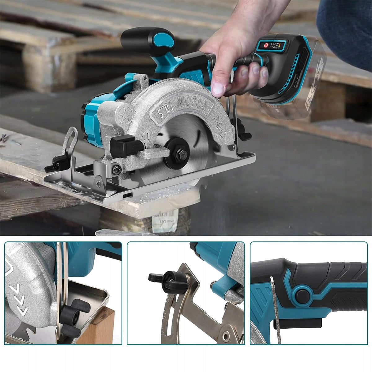 SAW COUNTRY HAND CIRCULAR SAW FOR WOOD CUTTER 125MM+ SET Packaging status original