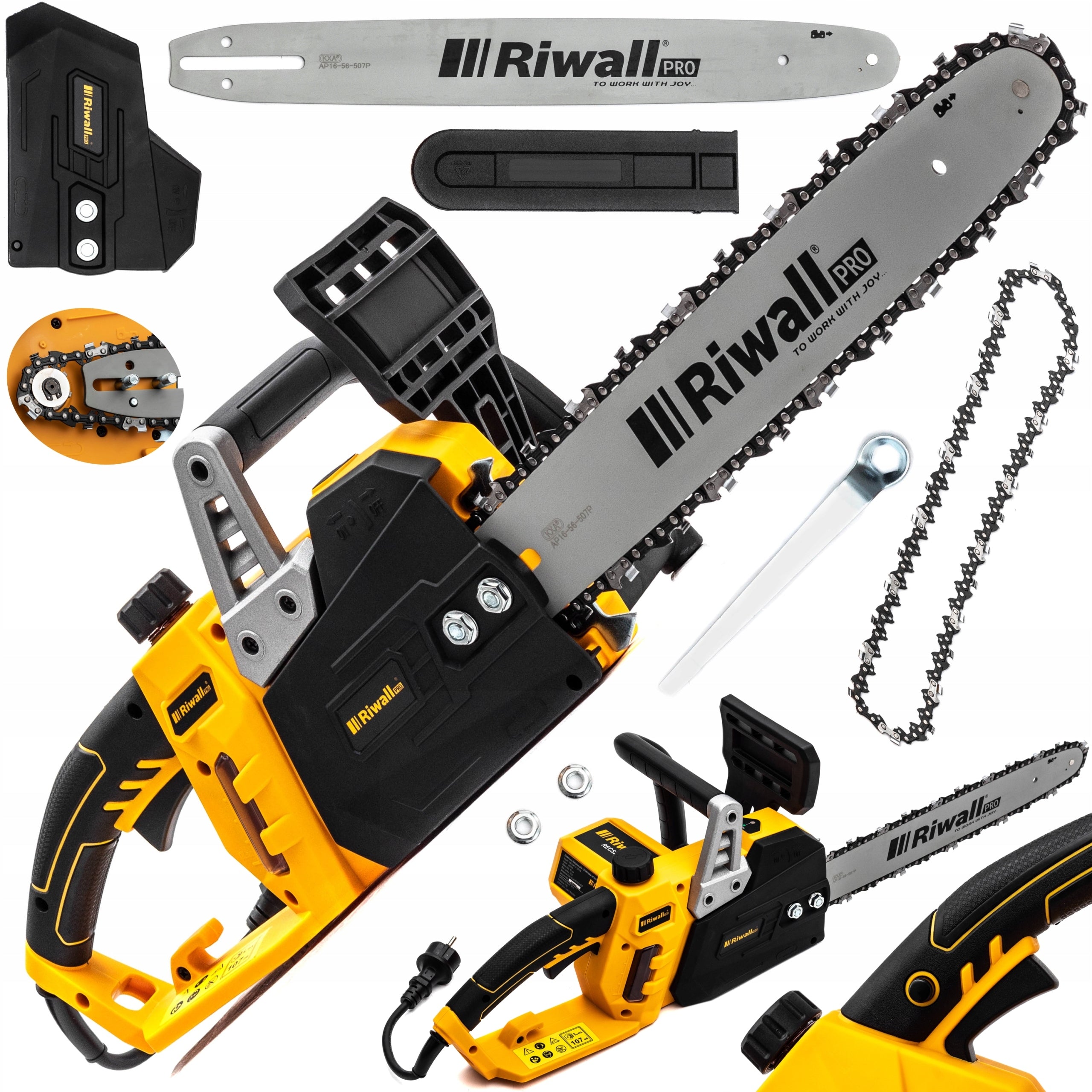 SAW ELECTRIC SAW RIWALL 2440E CHAINSAW FOR WOOD METAL PIERCING Packaging status original