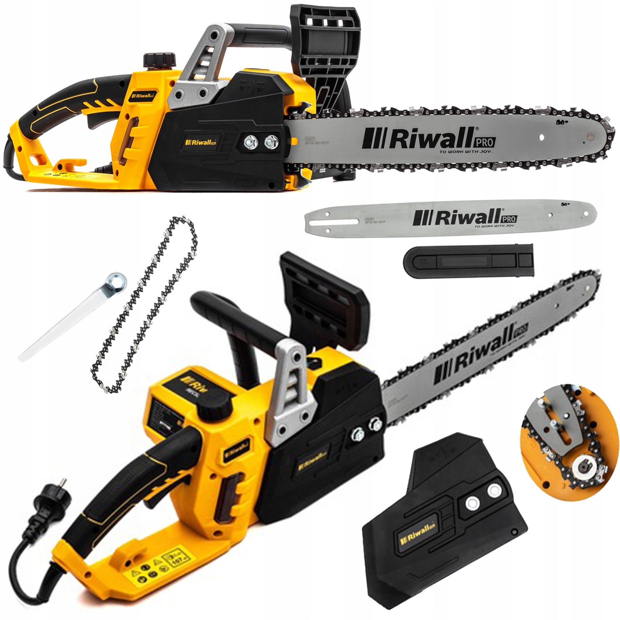 SAW ELECTRIC SAW RIWALL 2440E CHAINSAW FOR WOOD METAL PIERCING