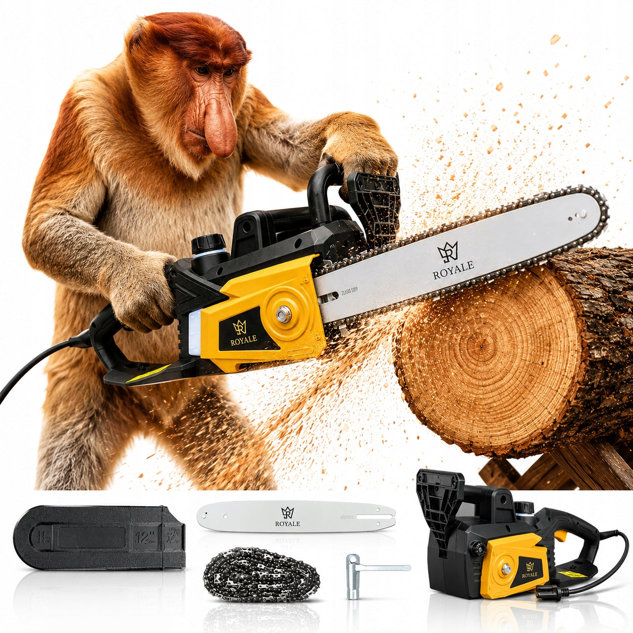 SAW ELECTRIC SAW ROYALE 3000 CHAINSAW FOR WOOD GARDEN METAL Manufacturer code PIŁA PILARKA ELEKTRYCZNA ŁAŃCUCHOWA MOCNA