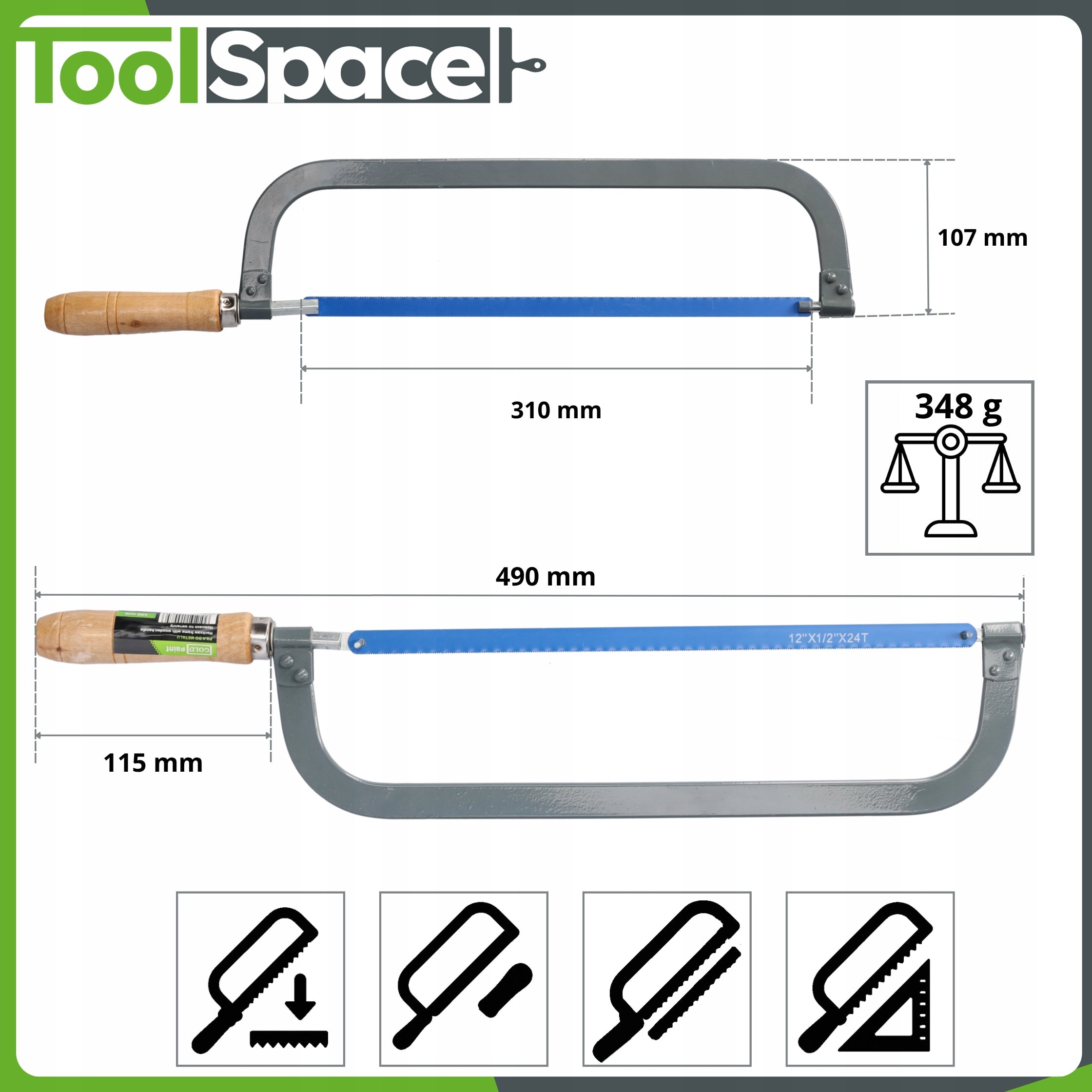 SAW HANDBALL FRAME CUTTING METAL PLASTIC 300mm saw blade Packaging status original