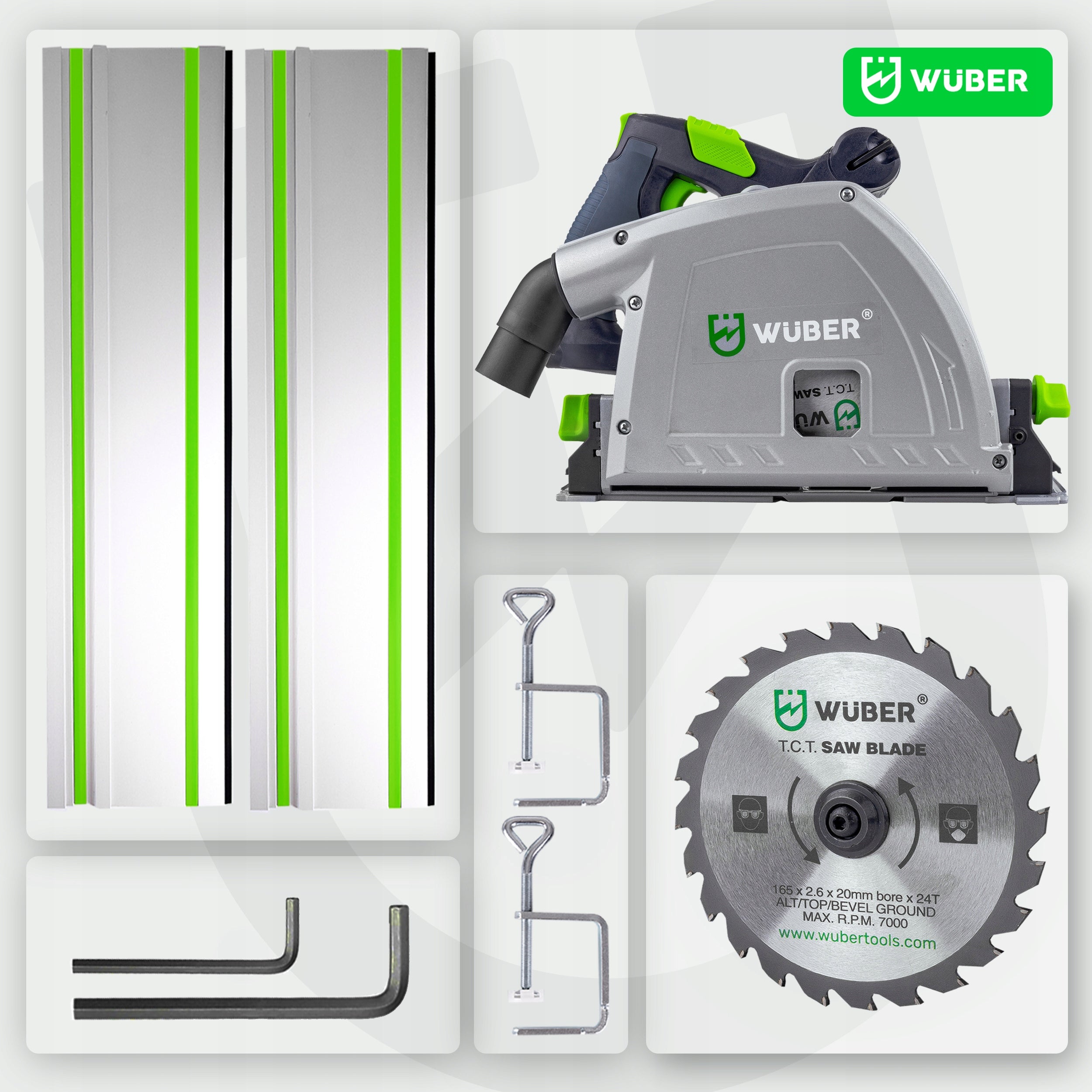 SAW PLUNGER SAW-DEEPENING MACHINE + RAIL DISC Brand Wuber