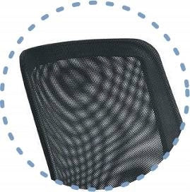 SAYAMA Office Chair Black Conference Skid Mesh Fabric 130kg EAN (GTIN) 5906122400191