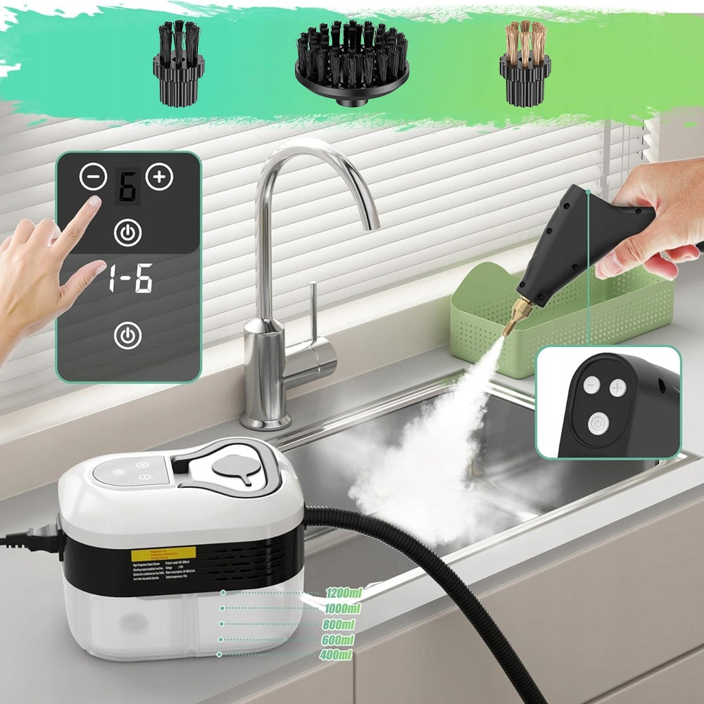 SCALE REMOVER Steamer For Kitchen Hoods 2500W Steam Cleaner BRUSH SET Packaging status original