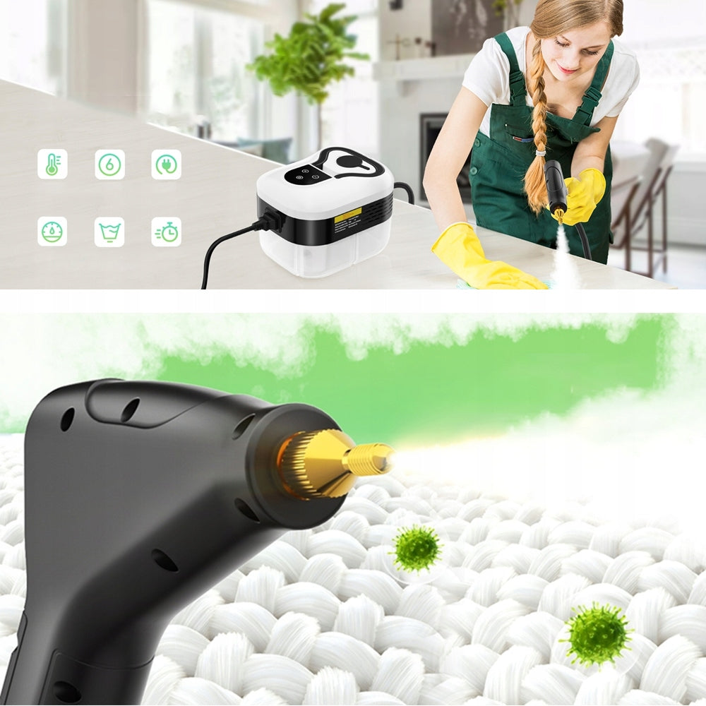 SCALE REMOVER Steamer For Kitchen Hoods 2500W Steam Cleaner BRUSH SET Product depth 13.9 cm